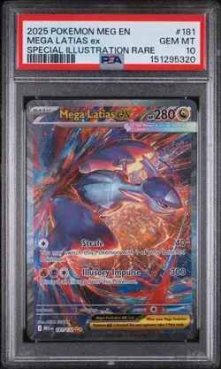 2025 POKEMON MEG EN MEGA LATIAS EX SIR #181 PSA 10 - Image 1