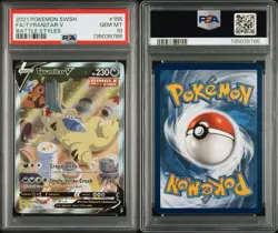 2021 POKEMON SWORD & SHIELD BATTLE STYLES #155 FULL ART/TYRANITAR V PSA 10 - Image 3