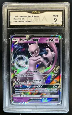 2017 Pokemon Shining Legends Mewtwo Holo #39/73 GMA 9 - Image 1