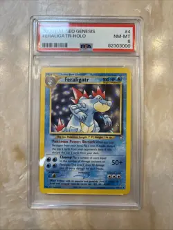 2000 Pokemon Neo Genesis Holo Feraligatr PSA 8 NM-MT - Image 1