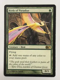 MTG Birds of Paradise - Magic 2012 (M12) - Rare - Magic the Gathering - Image 1