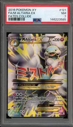 Pokemon M Altaria EX XY Fates Collide Full Art #121 PSA 7 - Image 1