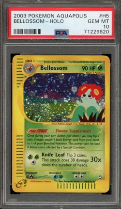 Pokemon Bellossom Aquapolis Holo Rare #H5 PSA 10 Gem Mint - Image 1