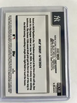 2025 Topps Chrome Update Series - Rookie Debut Ben Rice #USC138 X-Fractor (RC) - Image 2