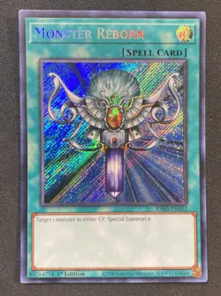 Yugioh - Monster Reborn Secret Rare 1st Edition - Image 1