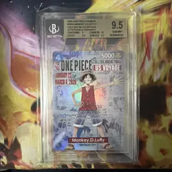 2026 One Piece Monkey D. Luffy College Basketball US VOYAGE Promo Card BGS 9.5 - Image 1
