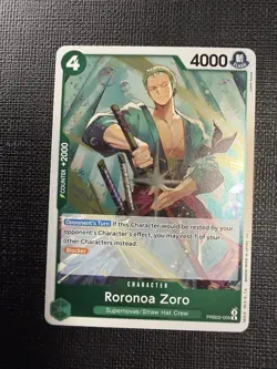 One Piece CCG Roronoa Zoro PRB02-006 Premium Booster Vol.2 Rare Foil 4000 Power - Image 1