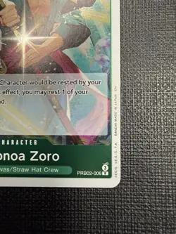 One Piece CCG Roronoa Zoro PRB02-006 Premium Booster Vol.2 Rare Foil 4000 Power - Image 5