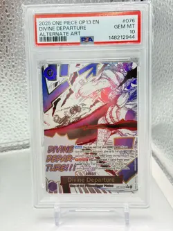 2025 One Piece Divine Departure Rare Alt Art #OP13-076 PSA 10 GEM MINT - Image 1