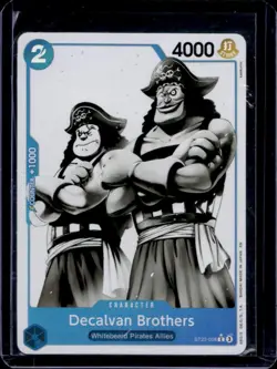 2025 One Piece Starter Deck 22 Decalvan Brothers Black & White Alt Art #ST22-008 - Image 1