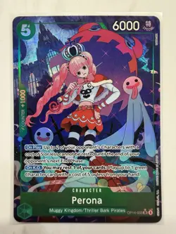 One Piece TCG OP14-033 Perona Alt Art OP14 The Azure Sea's Seven NM ENGLISH - Image 1