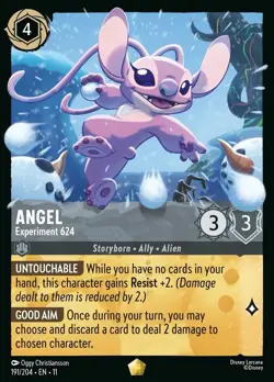 Disney Lorcana Winterspell Angel Experiment 624 191/204 Legendary Non-Foil NM - Image 1