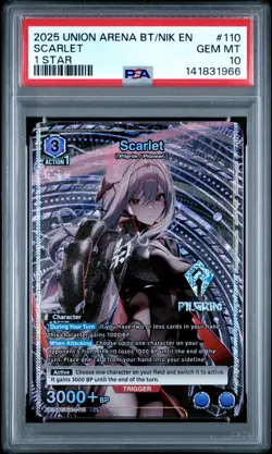Union Arena TCG Scarlet Alt Art Holo PSA 10 Gem Mint Nikke Goddess - Image 1