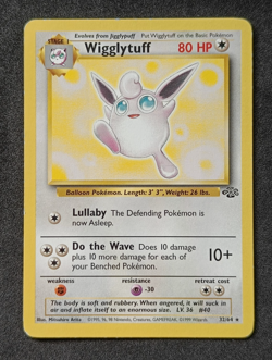 Pokemon TCG Wigglytuff 32/64 Jungle Non-Holo Rare Card Vintage WOTC - LP - Image 1