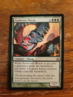 Symbiotic Wurm Commander Magic The Gathering MTG Card Vintage Rare Green EDH 7/7 - Image 1