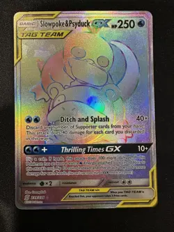 Pokemon Slowpoke & Psyduck GX Holo Card 239/236 Secret Edition, Unified Minds - Image 1