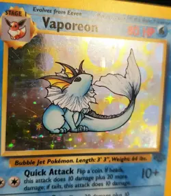 Vaporeon 12/64 Unlimited Holo Rare Jungle LP Pokemon Card - Image 3