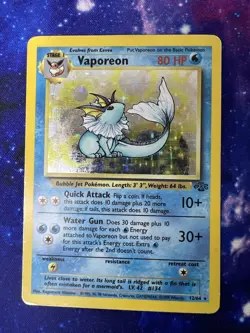 Pokemon TCG Vaporeon 12/64 Jungle Set Unlimited Excellent Condition - Image 1