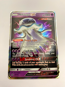 Pokemon Card - Nihilego GX 49/111 Sun & Moon Crimson Invasion *EX* Rare Holo - Image 1