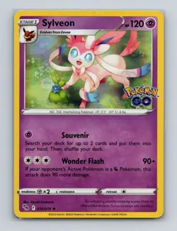 Sylveon 035 2022 Pokemon Pokemon Go Holo Rare Card NM+ (a) - Image 1