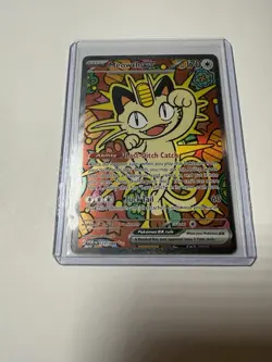 Pokemon TCG Meowth GX Full Art Holo POR 121/088 170 HP Cat English Card - Image 1