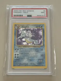 Pokemon Neo Genesis Holo Kingdra Card 2000 PSA 9 Mint, #8/111, WOTC - Image 1