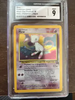 Mew 2000 Black Star Promos Pokemon Card CGC 9 Mint - Image 1