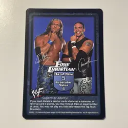 2001 WWE WWF Raw Deal Backlash CCG Edge and Christian Promo Card - Image 1