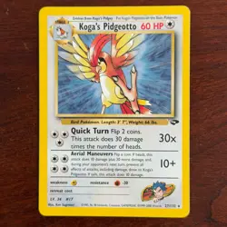 Koga's Pidgeotto 27/132 Non Holo Rare Gym Challenge Pokemon Card - Image 1