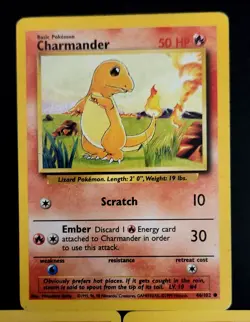Pokemon TCG 3 Card Charmander Lot - Base Set, Team Rocket, & Gym Heroes - WOTC - Image 2