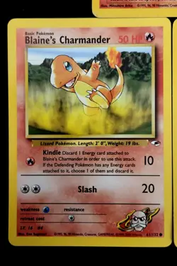 Pokemon TCG 3 Card Charmander Lot - Base Set, Team Rocket, & Gym Heroes - WOTC - Image 3