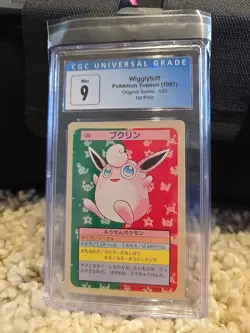 1997 Wigglytuff No.040 Topsun 1st print Blue Back Japanese Pokemon Card CGC 9 - Image 1