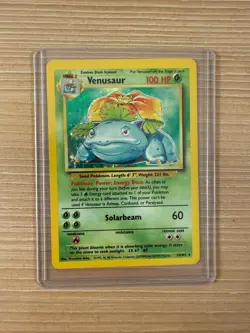 Pokemon TCG Base Set Venusaur 15/102 Vintage Holo Rare Card 1999 - Image 1