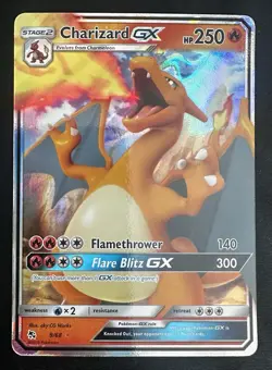 🔥Charizard GX 9/68 Hidden Fates Ultra Rare Full Art Pokemon Card🔥 NM+ - Image 1