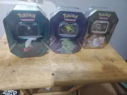 Triple Whammy Collector Tins Pokemon TCG Lot Of 3 (Complete Tin Set) New Sealed - Image 2