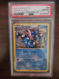 2016 Pokemon Greninja #40 XY Breakpoint [Cracked Ice] PSA 10 "POP 5" - Image 1