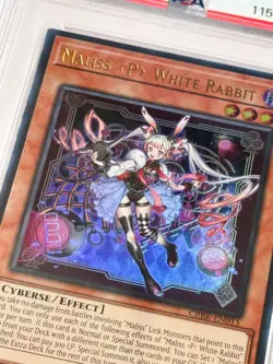 PSA 9 Yugioh Maliss P White Rabbit Ultra Rare 1st Edition CRBR-EN015 Crossover - Image 1