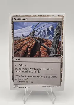 MTG English Wasteland (White Border) NM Normal Mystery Booster 2 - Image 1