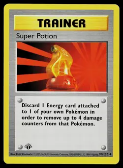 Pokemon Card - Super Potion Base Set Shadowless 90/102 1st Edition Uncommon - Image 1