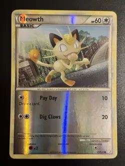 Meowth Reverse Holo Heartgold Soulsilver 75/123 - 2010 Pokemon Card - Image 1