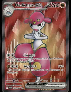Pokemon Cards Medicham ex 161/142 Stellar Crown Ultra Rare NM *3 - Image 1