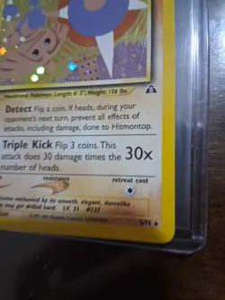 Pokemon TCG Hitmontop Neo Discovery Holo Rare Card 3/75 - Image 4