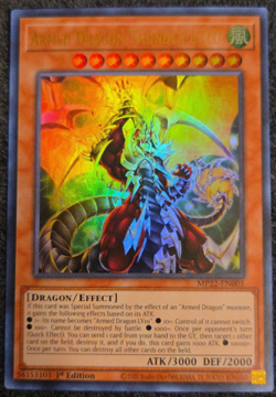 YuGiOh! - Armed Dragon Thunder LV10 - MP22-EN001 - Ultra Rare - 1st Ed - NM/M - Image 1