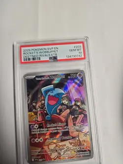 Pokemon TCG Team Rockets Wobbuffet Promo Card 203 PSA 10 Gem MT - Image 3