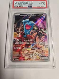 Pokemon TCG Team Rockets Wobbuffet Promo Card 203 PSA 10 Gem MT - Image 4