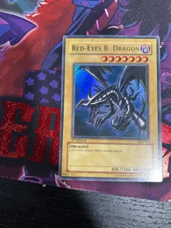Yugioh Red-Eyes Black B Dragon SDJ-001 Ultra Rare 1st Edition Playset 3x LP - Image 3