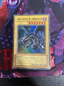 Yugioh Red-Eyes Black B Dragon SDJ-001 Ultra Rare 1st Edition Playset 3x LP - Image 5
