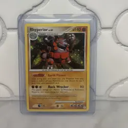 Pokemon TCG Rhyperior Diamond & Pearl Holo Rare English Card 12/130 140HP 80 - Image 1