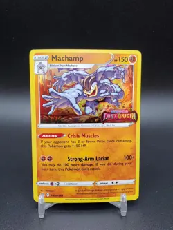 Machamp SWSH243 Black Star Prerelease Promo NM Pokemon Card - Image 1