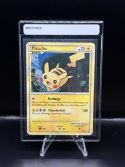 Pokemon TCG Pikachu HGSS03 Holo Card Black Star Promo MP - Image 1
